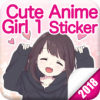 Cute Anime Girl 1- Sticker Pack For WhatsApp