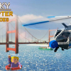 Blocky helicopter city heroes
