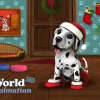 Christmas with dog world